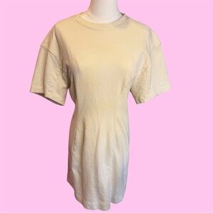 Rag & Bone Cream Short Sleeve Women's Tee Dress